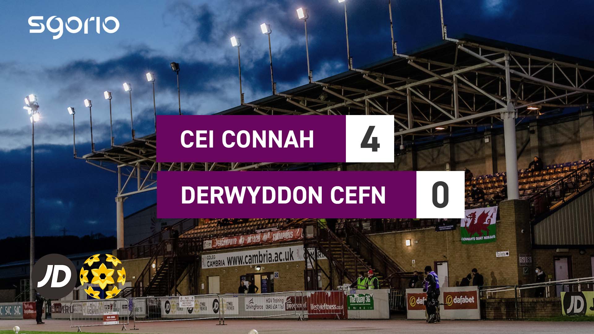 Cei Connah 4-0 Derwyddon Cefn