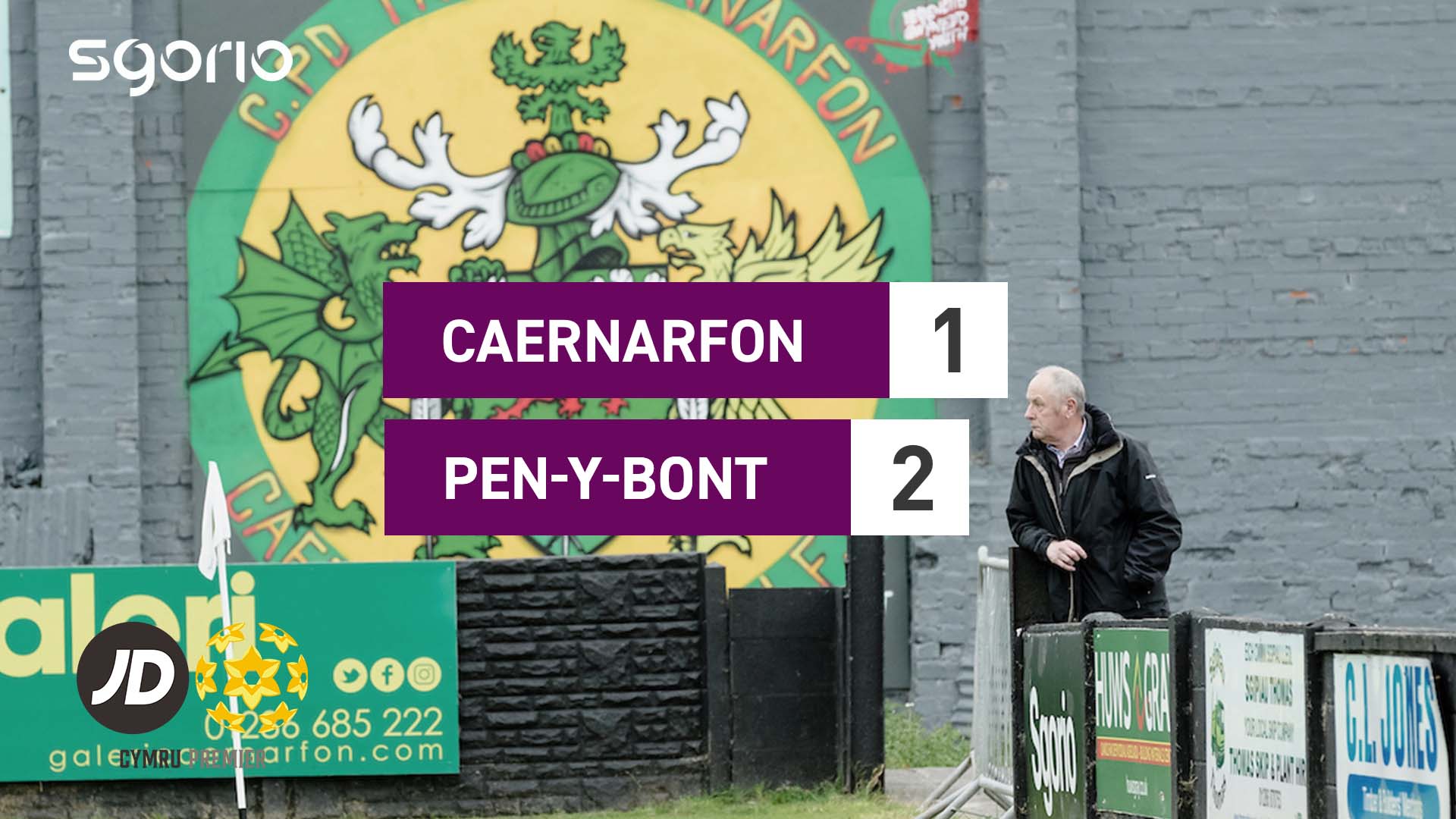 Caernarfon 1-2 Pen-y-bont