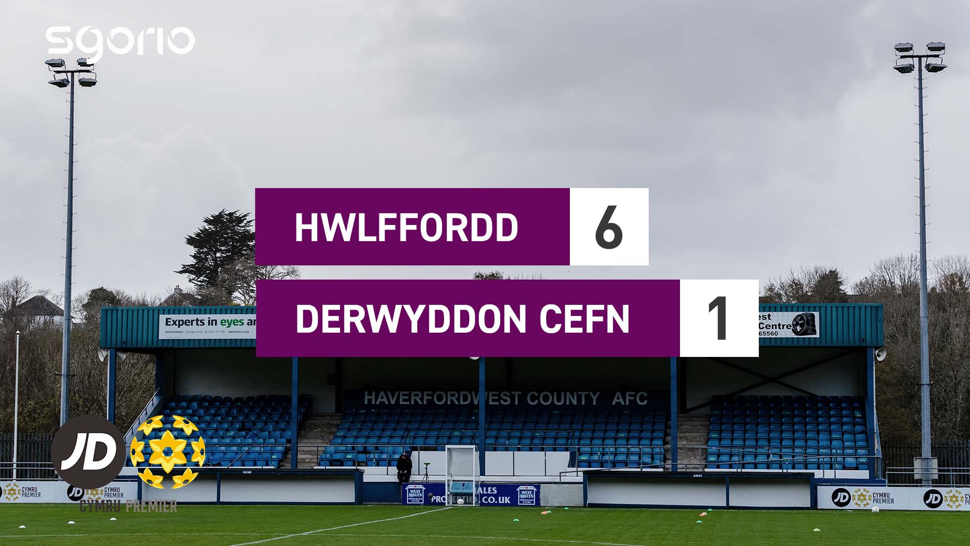 Hwlffordd 6-1 Derwyddon Cefn